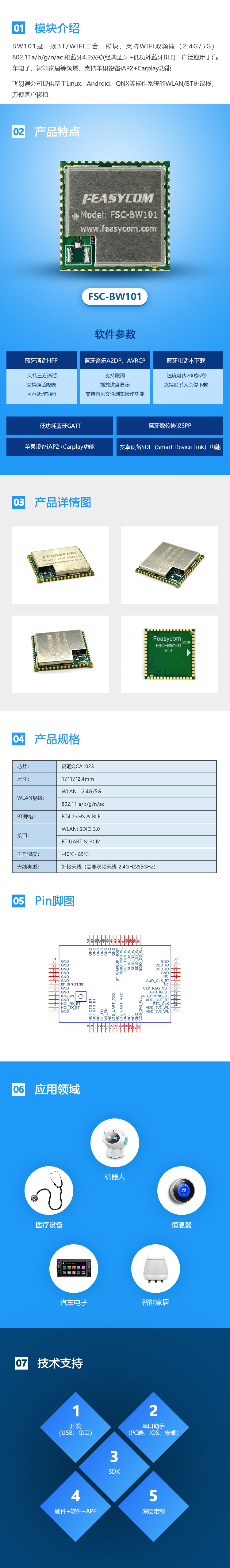 2.4G/5G WiFi双频模组